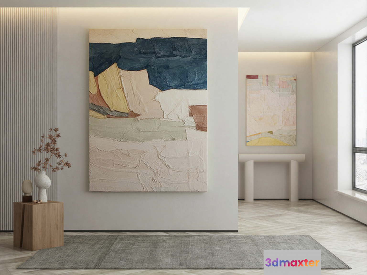 Modern Abstract Painting 3D Model - 18234 - VRAY Render