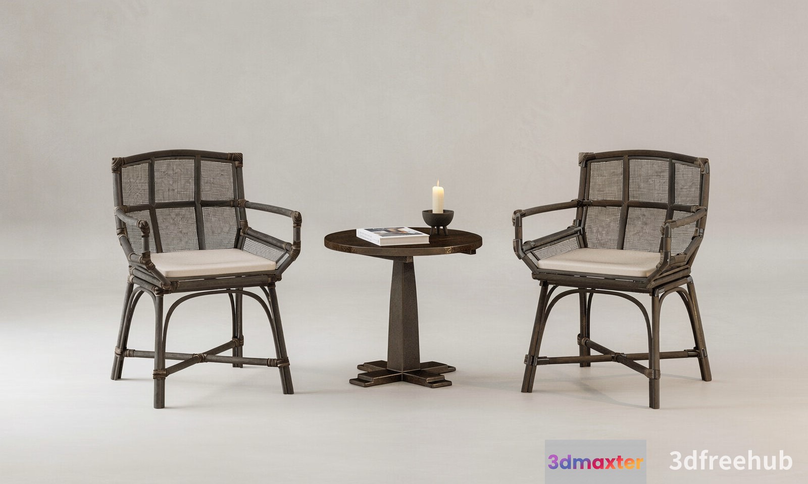 Two Chairs And A Table 3D Model - 19400 - VRAY Render
