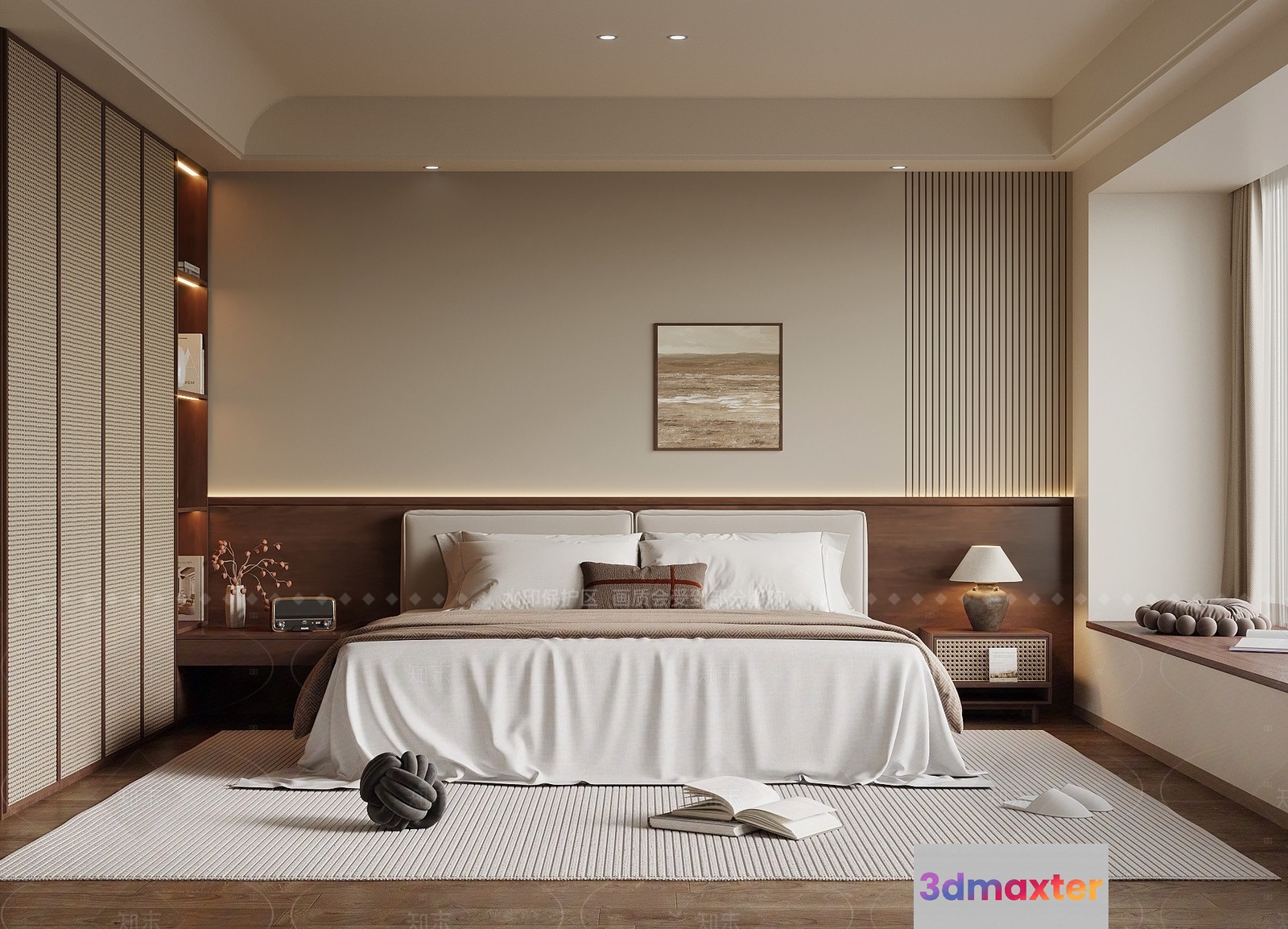 Modern Bedroom Design 3D Model - 193 - VRAY Render