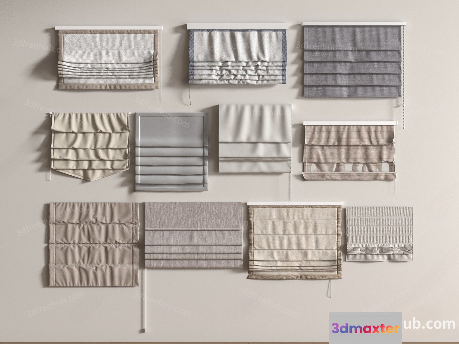 Blinds With Various Designs 3D Model - 21547 - VRAY Render