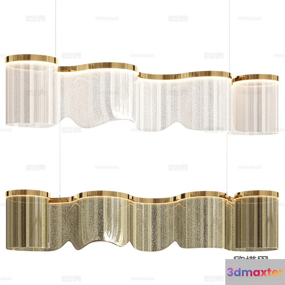 Gold Light Fixture 3D Model - 2069 - CORONA Render