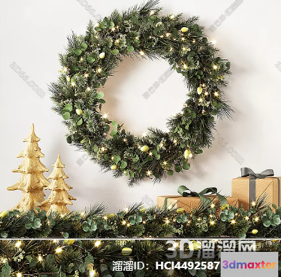 Christmas Wreath 3D Model - 10744 - VRAY Render