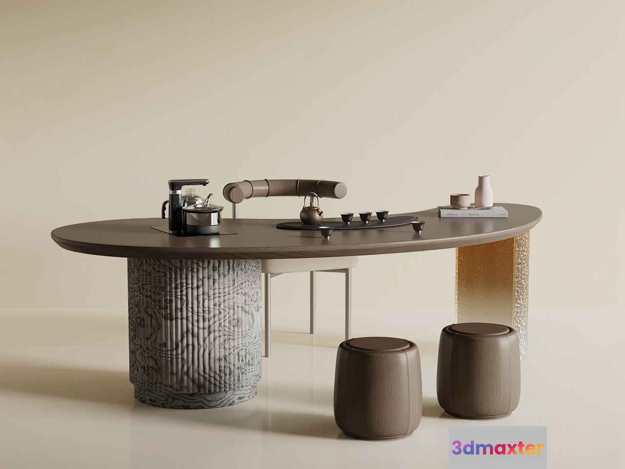 Modern Table Set 3D Model - 2973 - VRAY Render