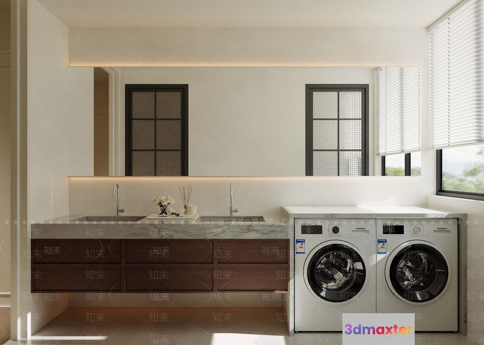 Modern Laundry Room 3D Model - 16814 - VRAY Render