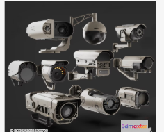 Security Cameras 3D Model - 17231 - VRAY Render