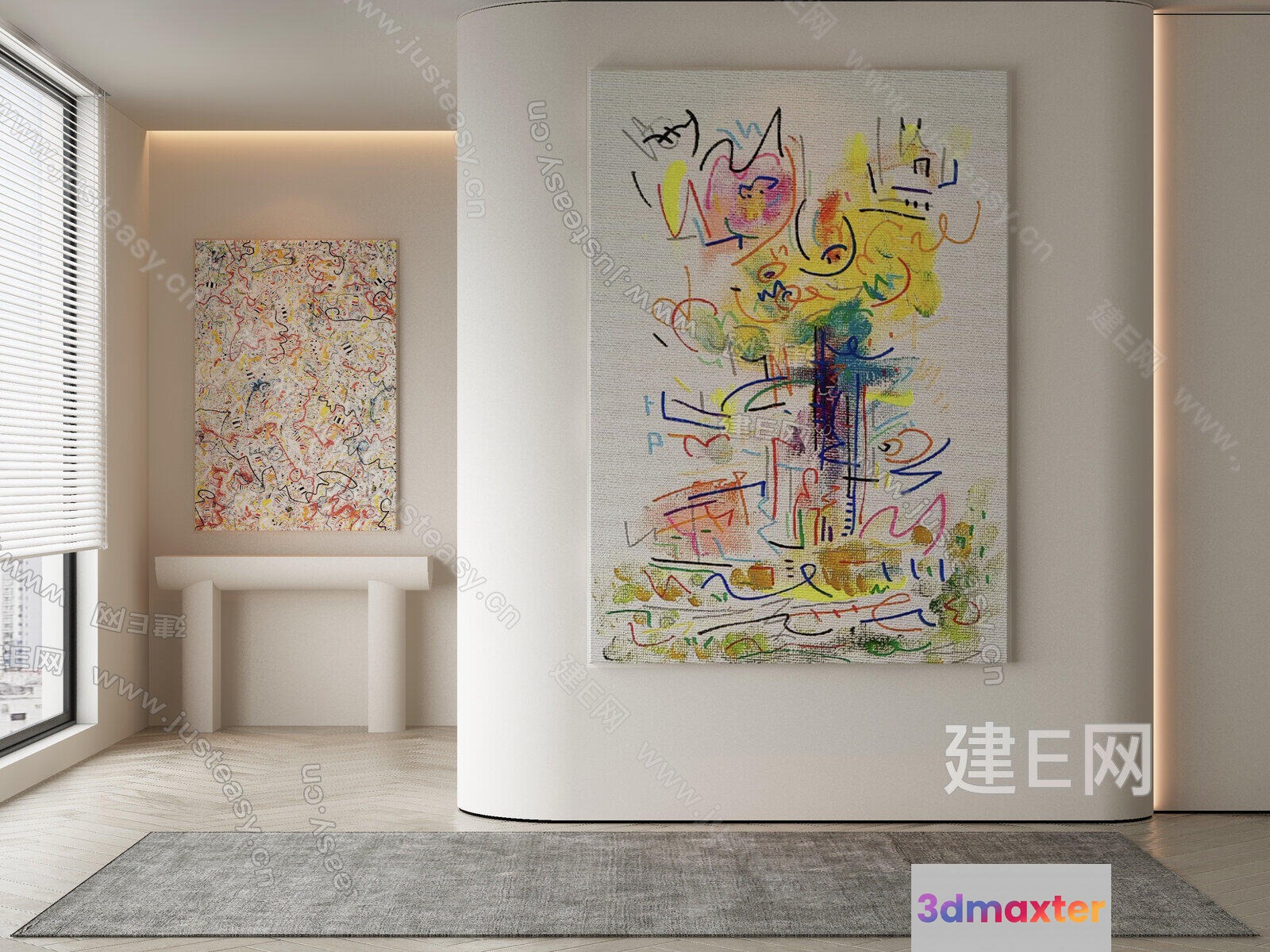 Modern Art Gallery 3D Model - 16360 - VRAY Render