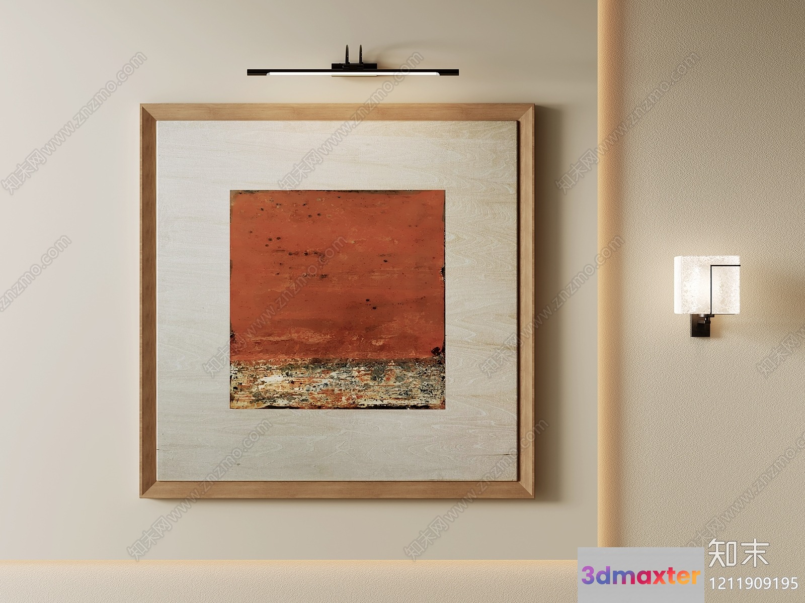Modern Abstract Painting 3D Model - 934 - VRAY Render