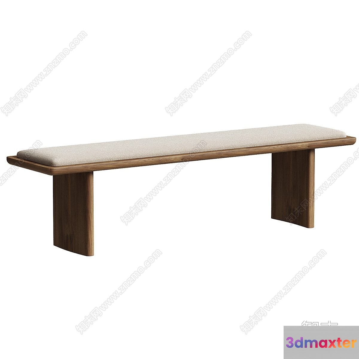 Simple Wooden Bench 3D Model - 14789 - VRAY Render