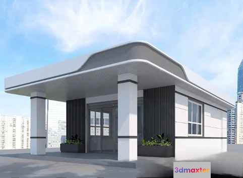 A Modern Building 3D Model - 4618 - VRAY Render