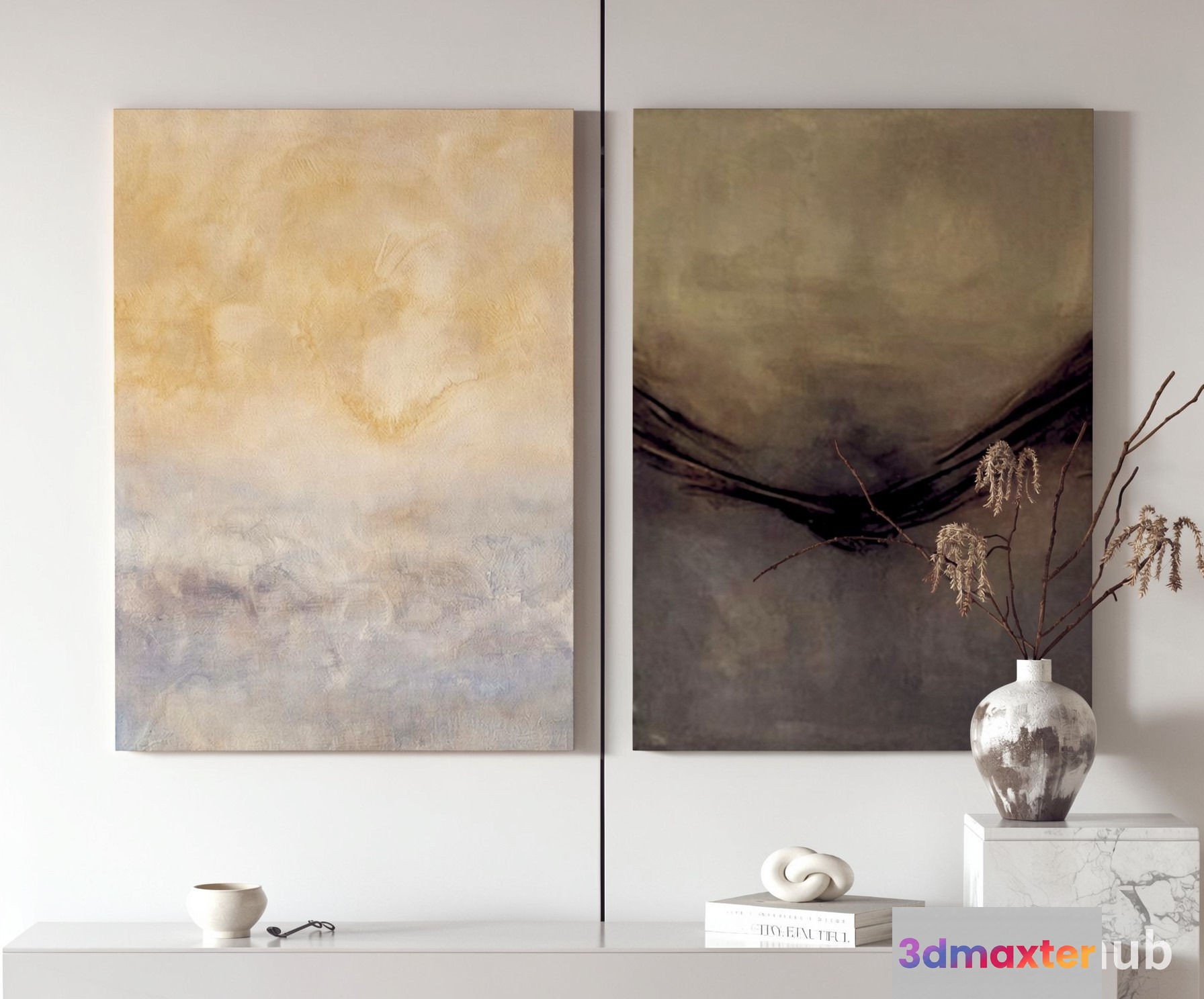 Modern Art Display 3D Model - 19871 - VRAY Render