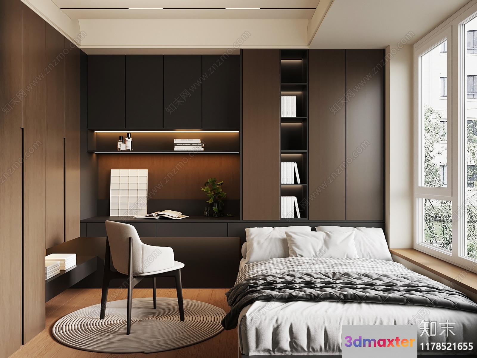 Cozy Bedroom 3D Model - 4243 - VRAY Render