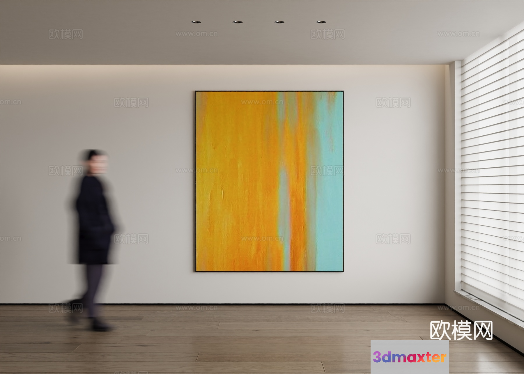 Modern Art Gallery 3D Model - 3162 - VRAY Render