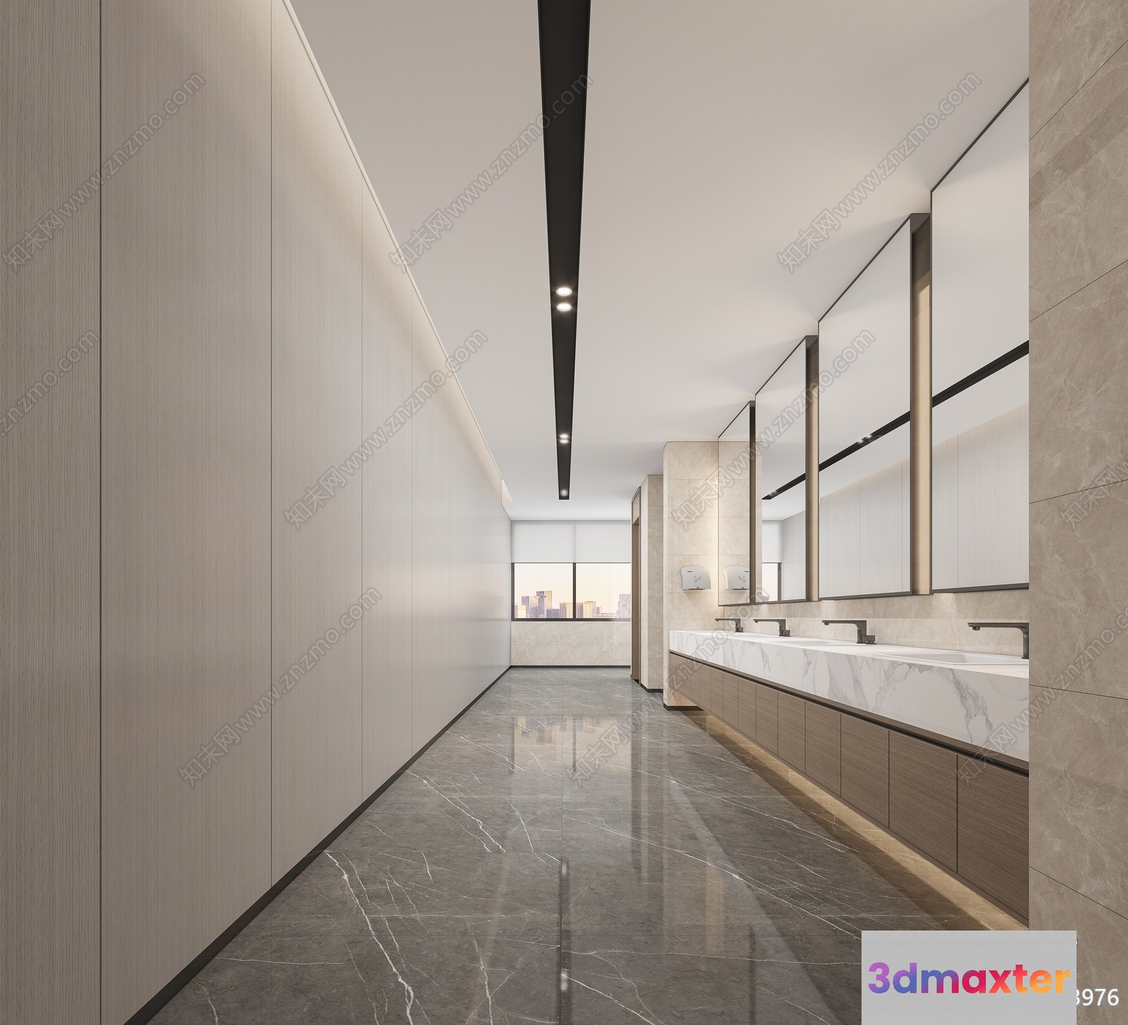 Modern Bathroom Vanity 3D Model - 13059 - VRAY Render