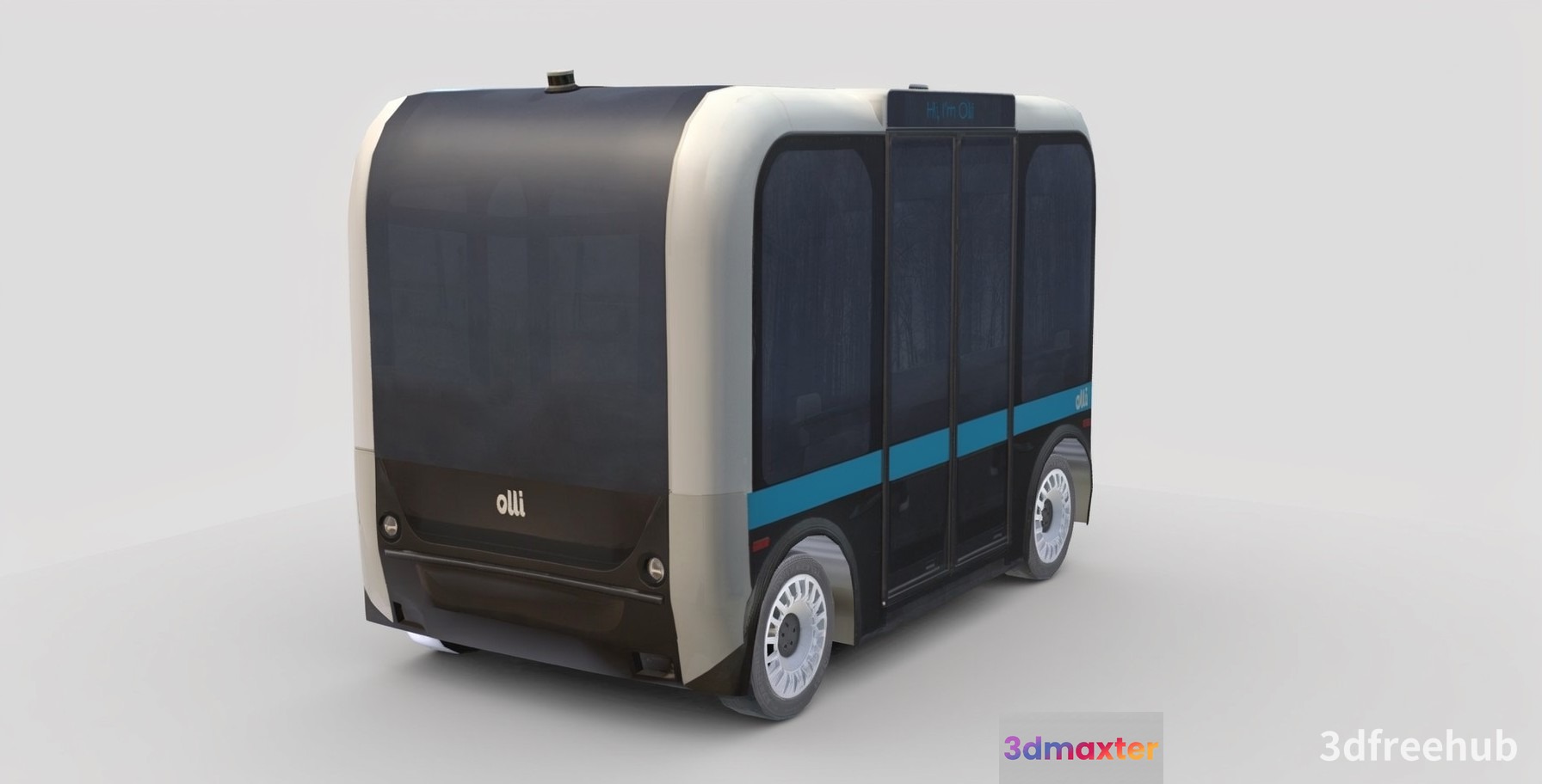 The Main Subject Is A 3D Model Of An Olli Vehicle 3D Model - 17789 - VRAY Render