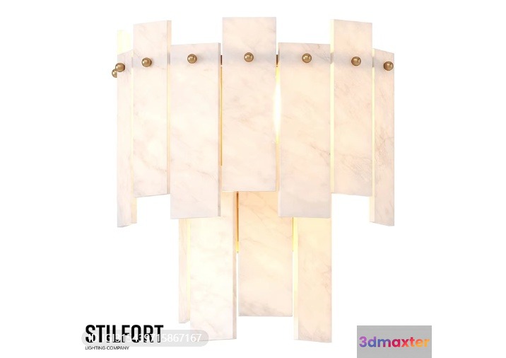 Gold Light Fixture 3D Model - 1265 - VRAY Render