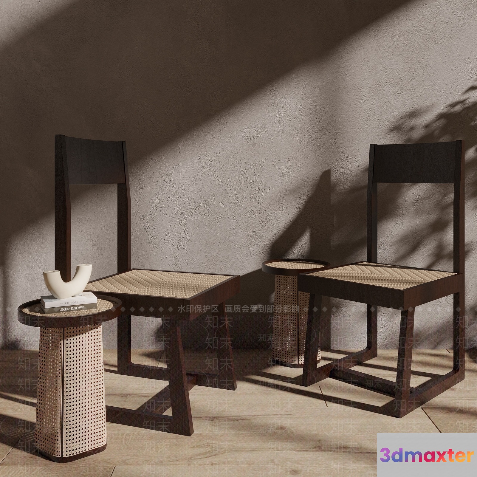 Modern Minimalist Chairs 3D Model - 13656 - VRAY Render