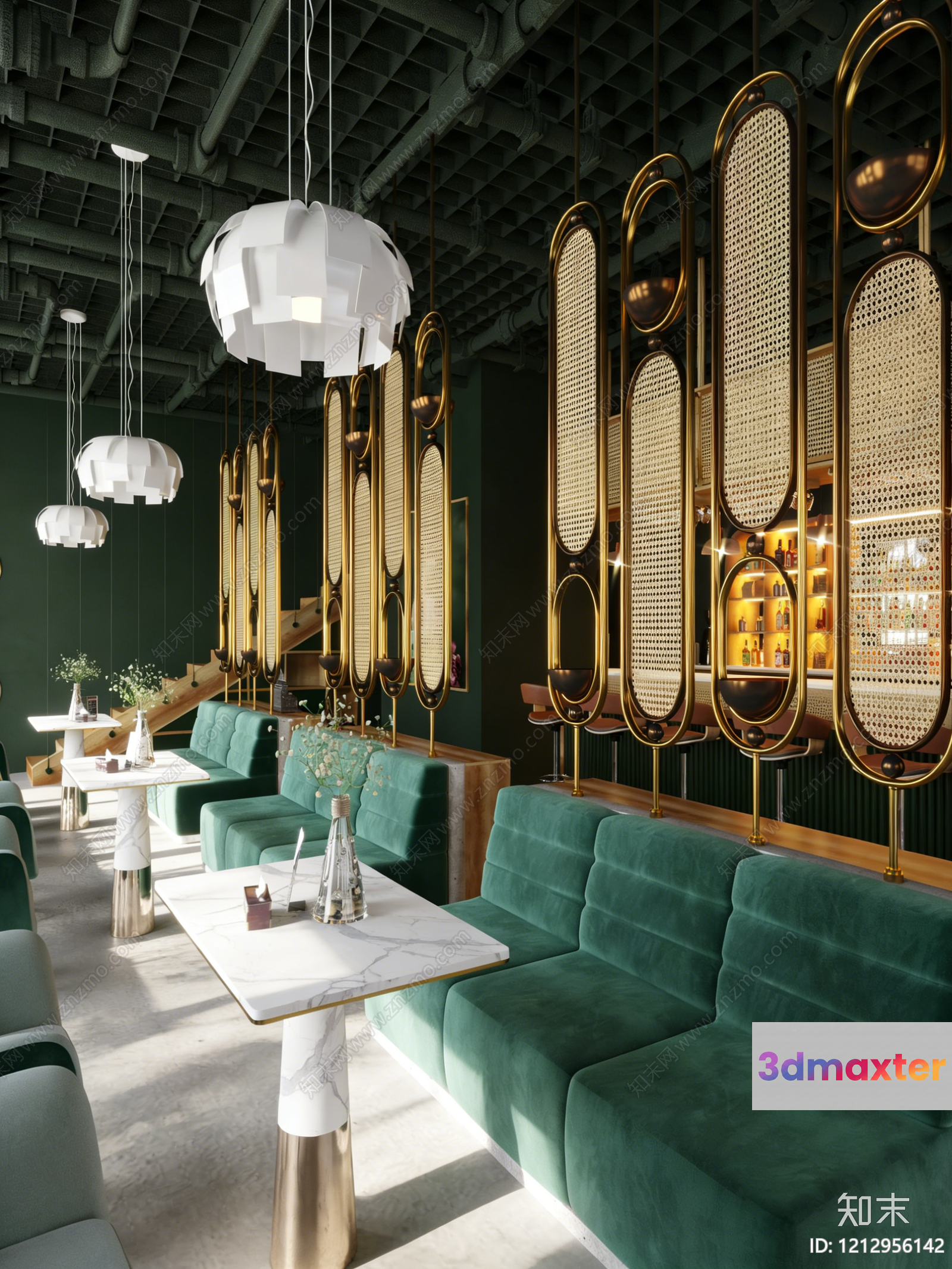 Modern Dining Room 3D Model - 12549 - VRAY Render