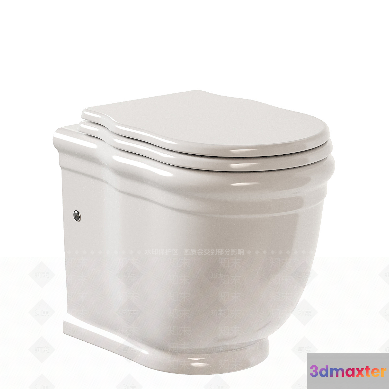 A White Toilet 3D Model - 11888 - VRAY Render