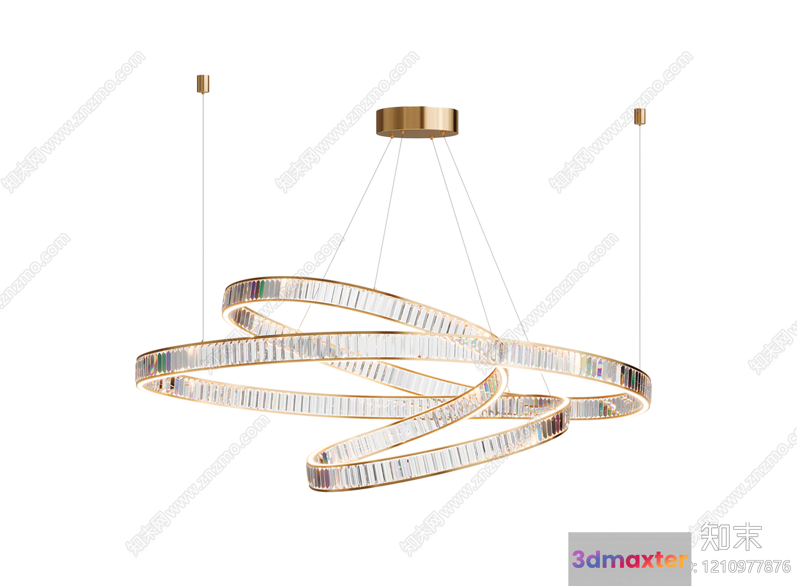 Gold Light Fixture 3D Model - 15240 - VRAY Render