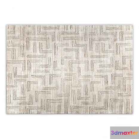 Modern Geometric Patterned Rug 3D Model - 19017 - CORONA Render