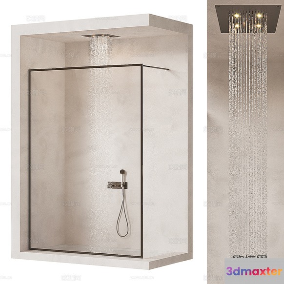 A Modern Shower System 3D Model - 12668 - VRAY Render