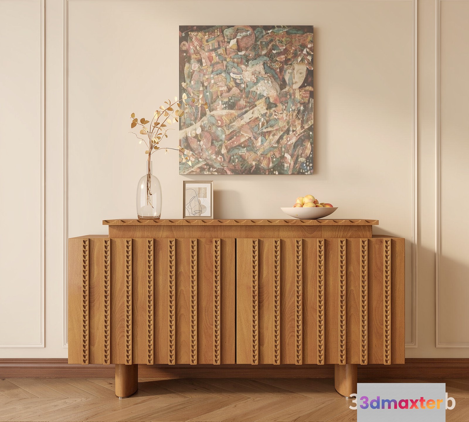 Wooden Side Table 3D Model - 23621 - VRAY Render