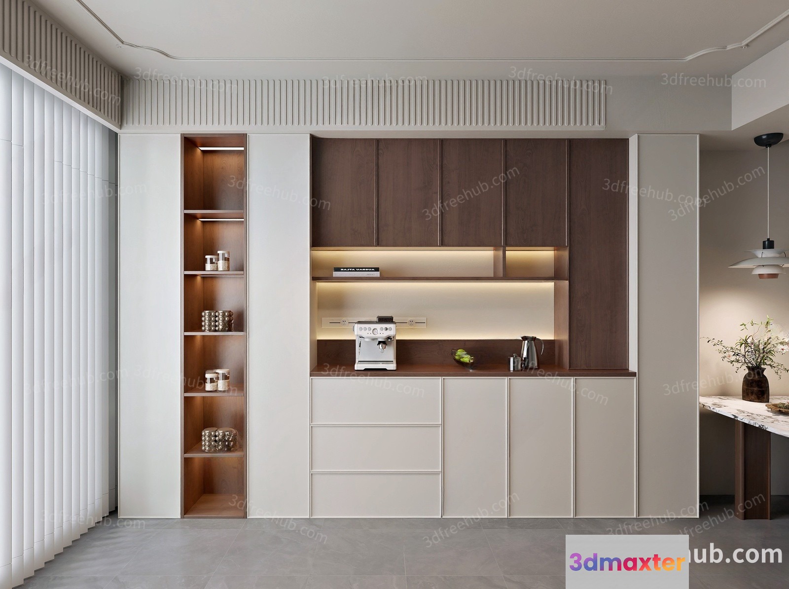 Modern Kitchen Area 3D Model - 21563 - VRAY Render