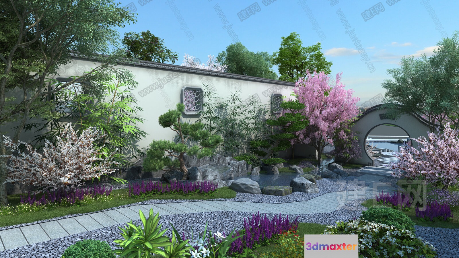 A Serene Japanese Garden 3D Model - 13616 - VRAY Render