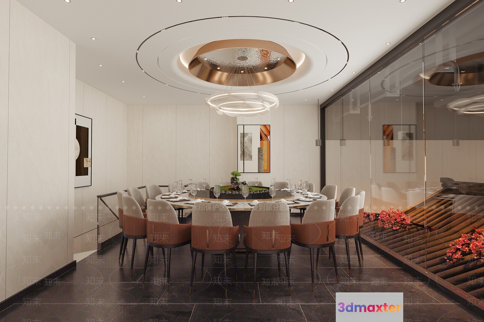 Modern Dining Room 3D Model - 3806 - VRAY Render