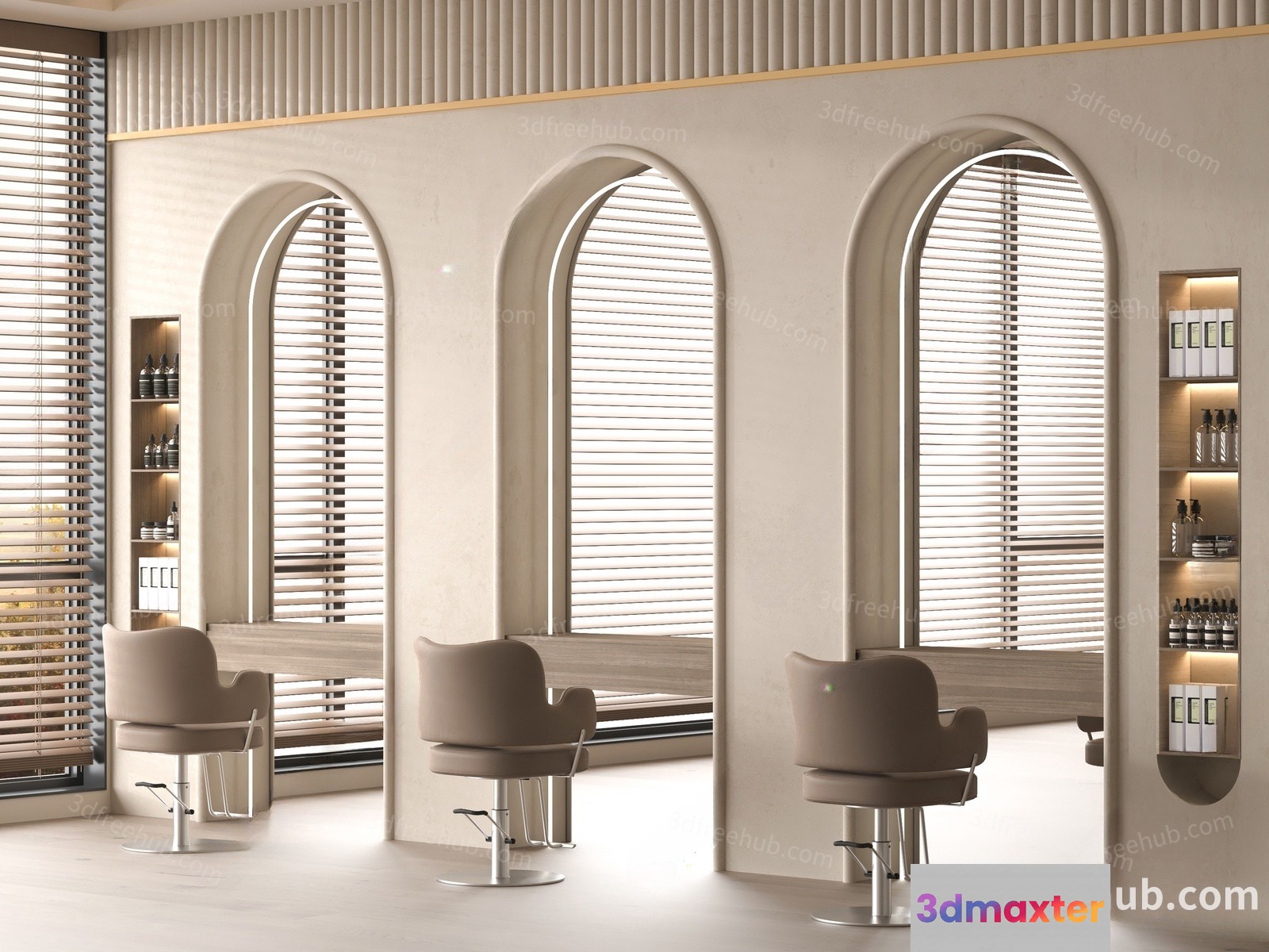 A Salon Chair 3D Model - 22445 - VRAY Render