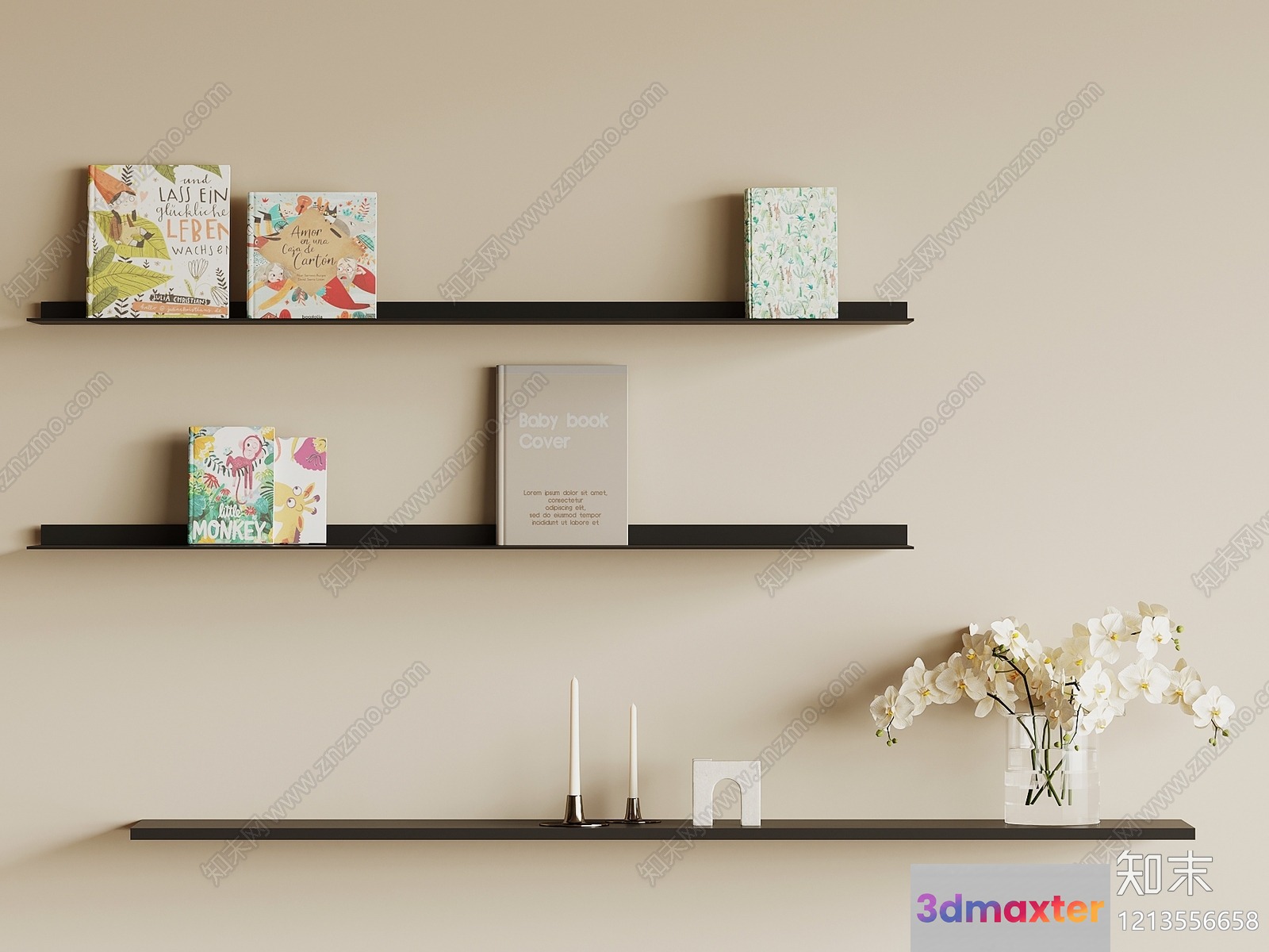 Modern Home Decor 3D Model - 13561 - VRAY Render