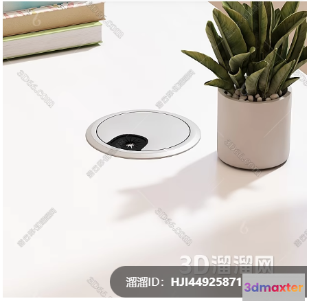 Modern White Desk 3D Model - 11467 - VRAY Render