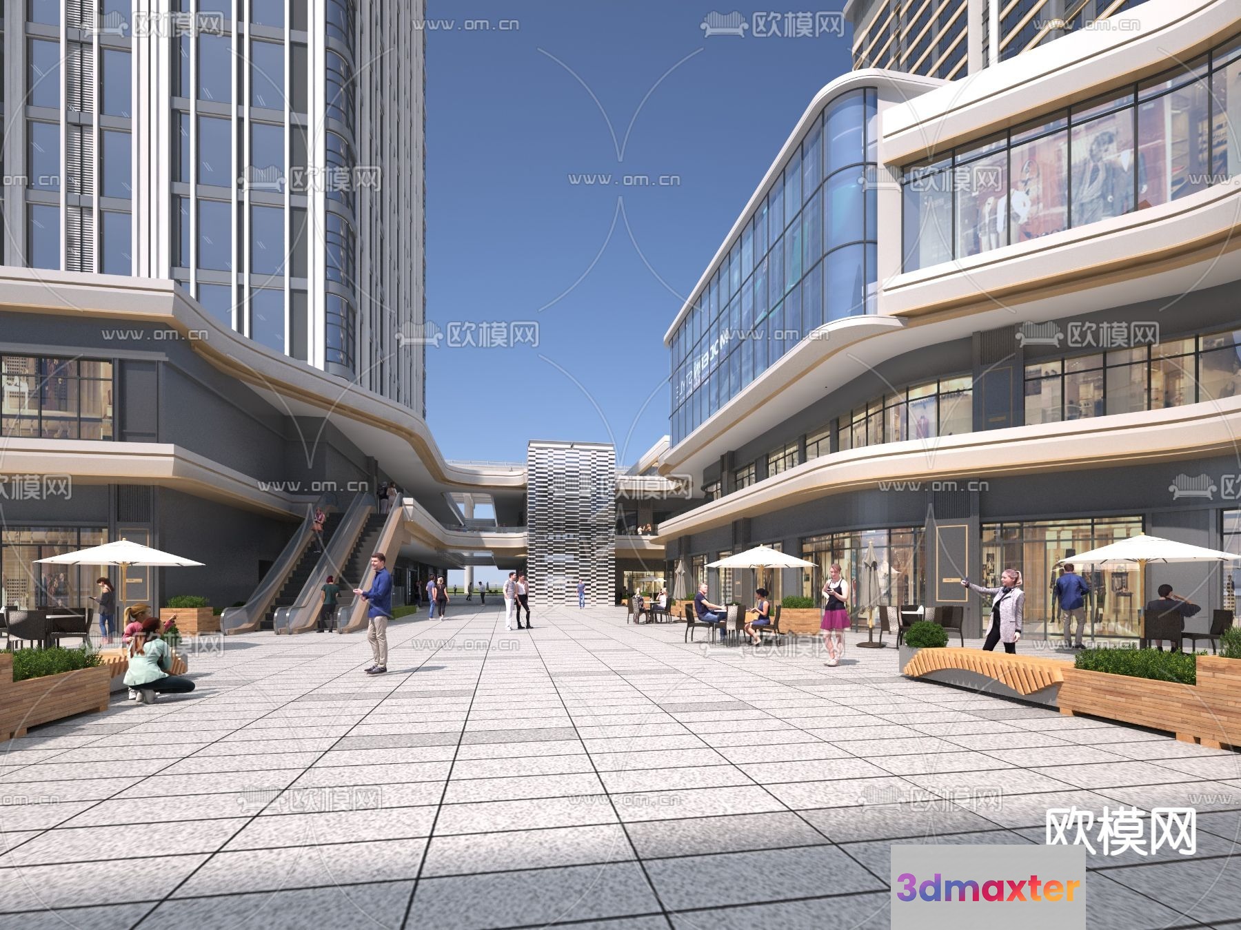 A Modern Shopping Mall 3D Model - 15156 - VRAY Render