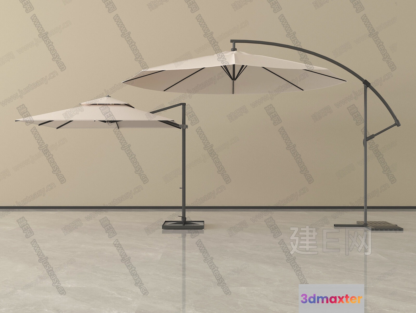 Modern Outdoor Umbrella 3D Model - 14413 - VRAY Render