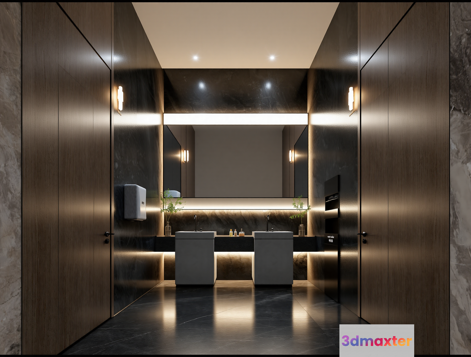 Modern Bathroom Fixtures 3D Model - 22099 - VRAY Render
