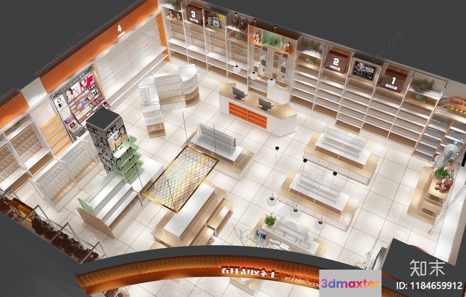Modern Retail Store 3D Model - 9226 - VRAY Render