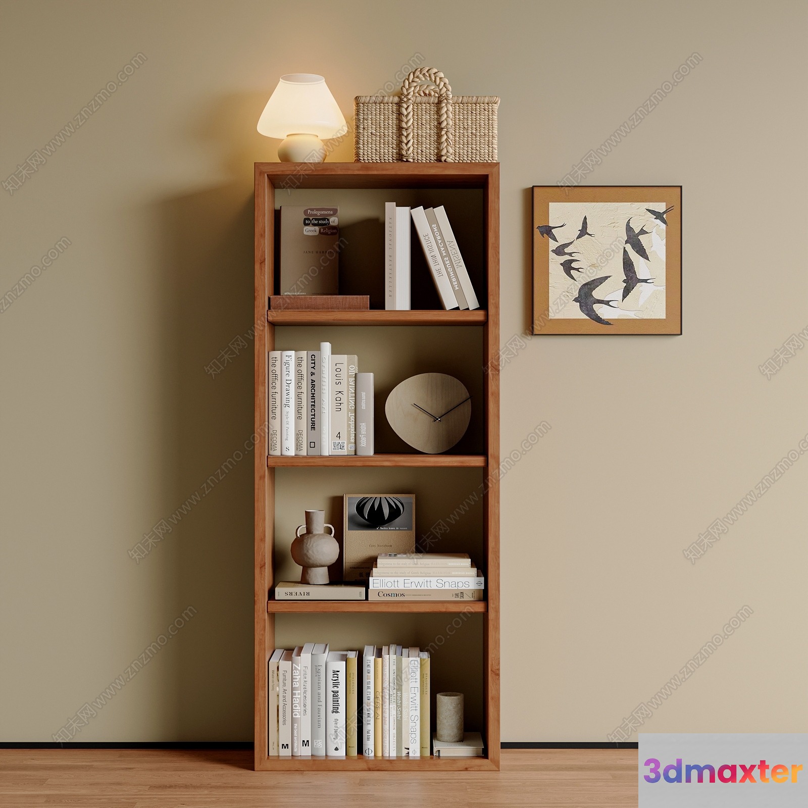 Modern Bookshelf 3D Model - 10968 - VRAY Render
