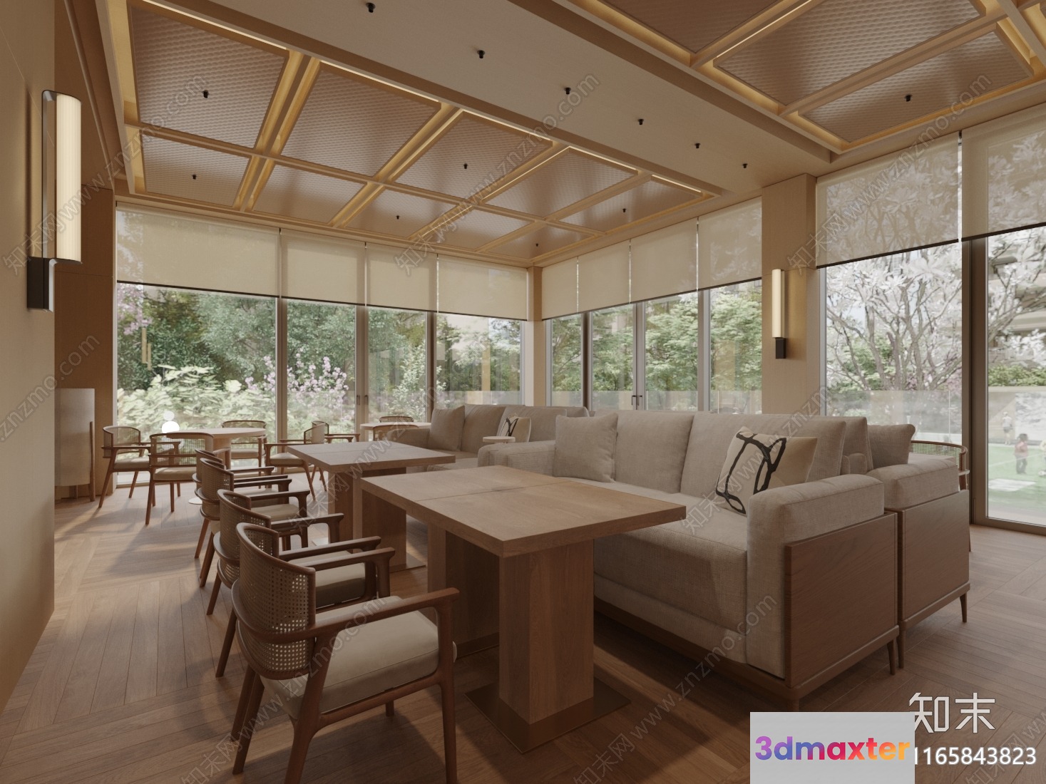 Modern Living Room 3D Model - 13173 - CORONA Render