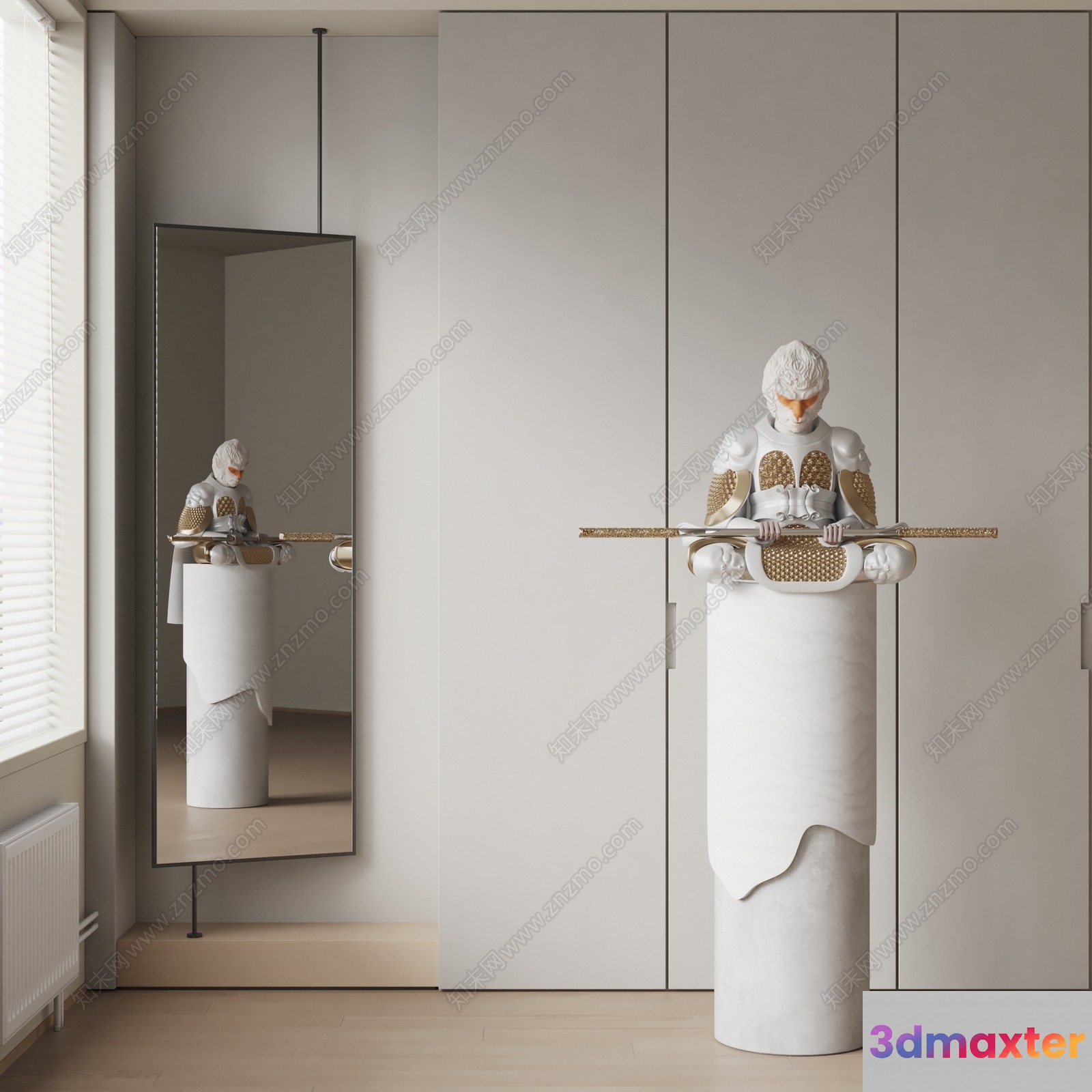 A Modern Bathroom 3D Model - 905 - VRAY Render
