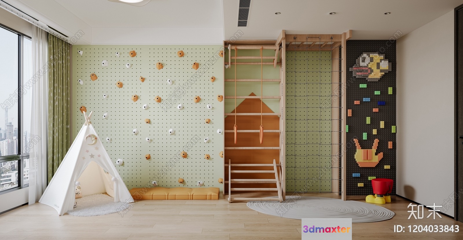 Modern Indoor Playground 3D Model - 18280 - VRAY Render
