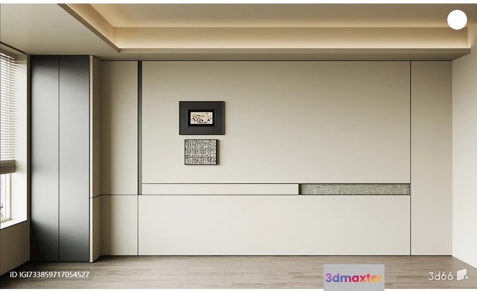 Modern Wall Unit 3D Model - 12642 - VRAY Render