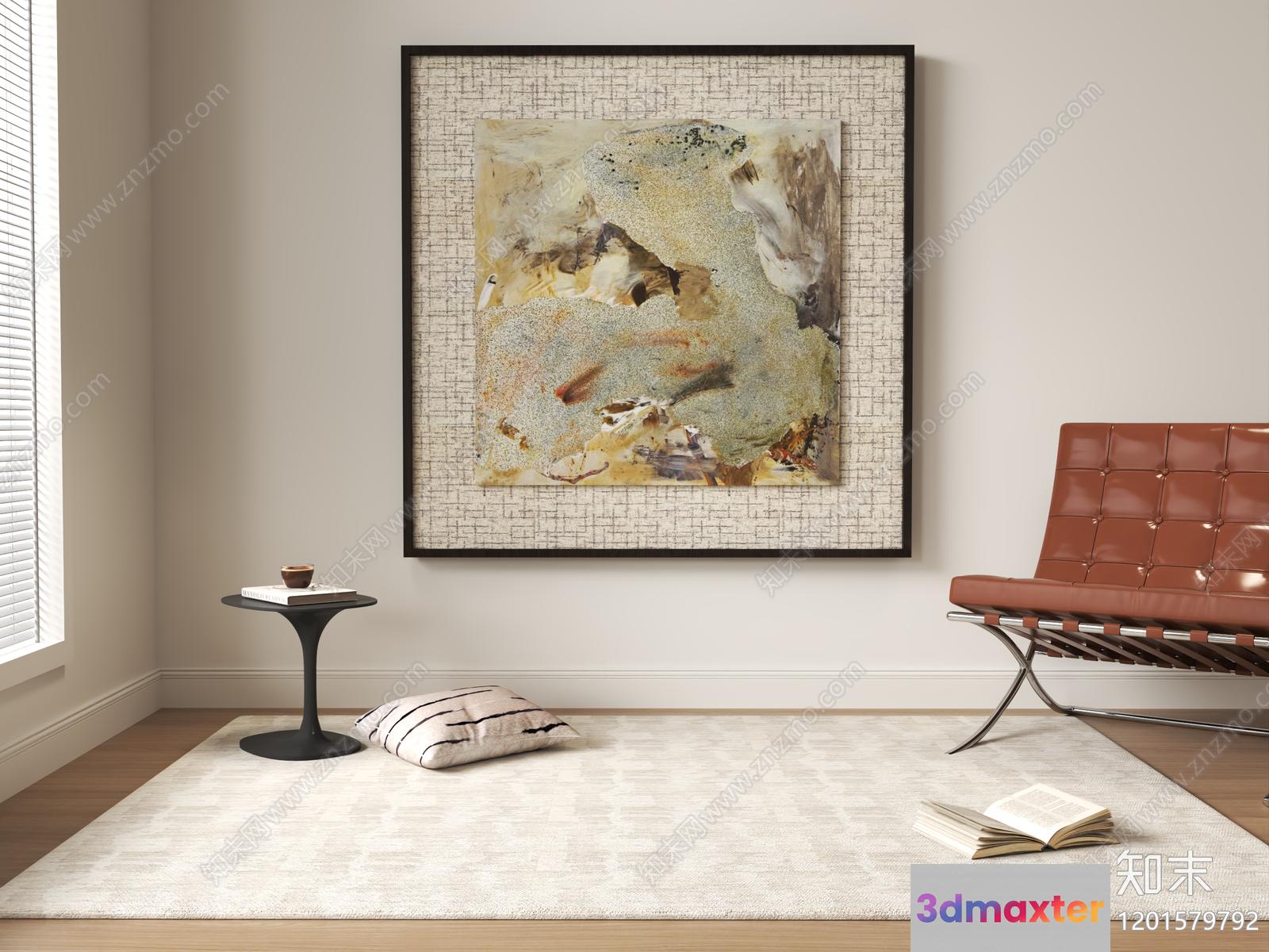 Modern Living Room 3D Model - 3695 - VRAY Render