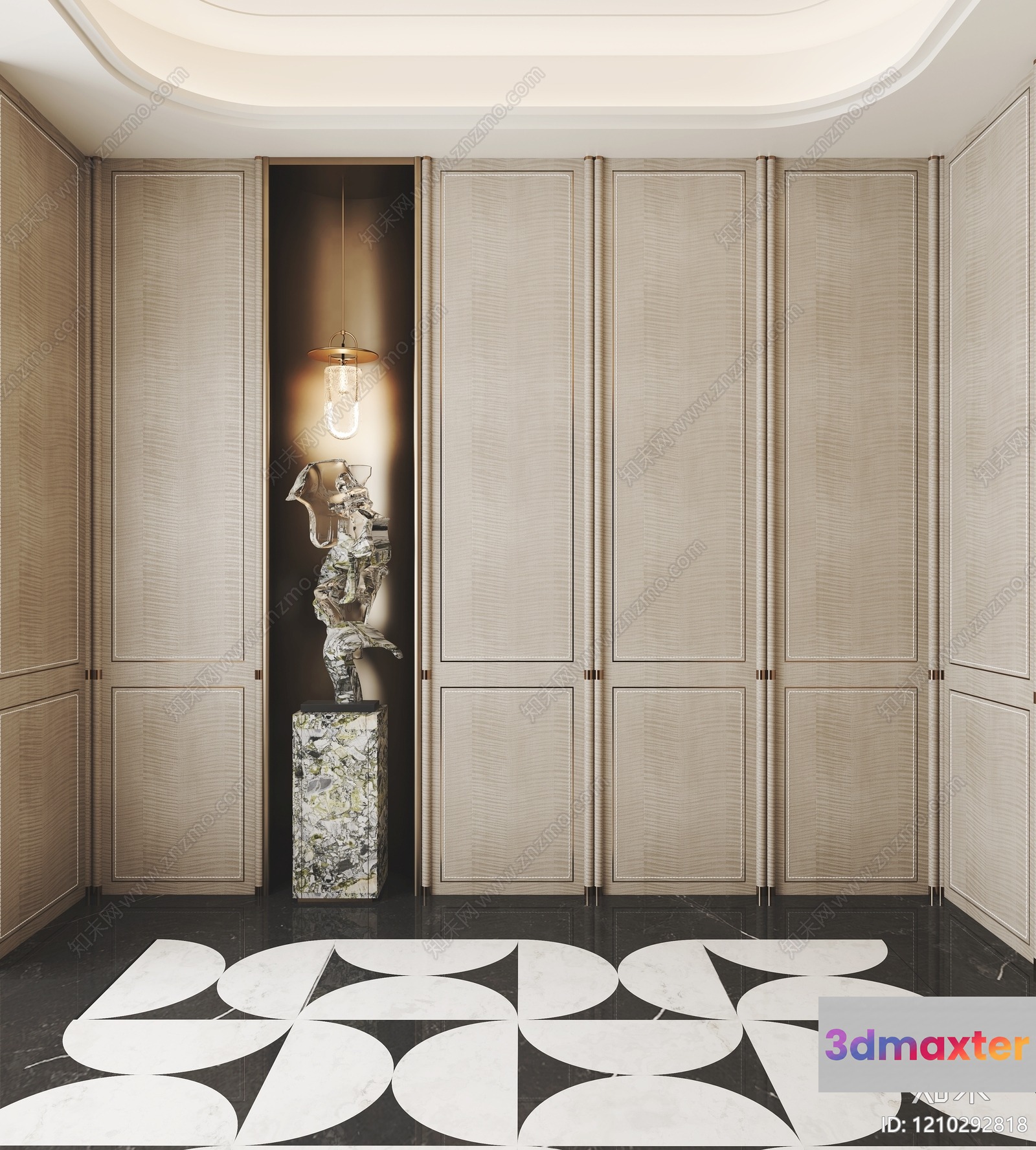 Modern Decorated Room 3D Model - 767 - VRAY Render
