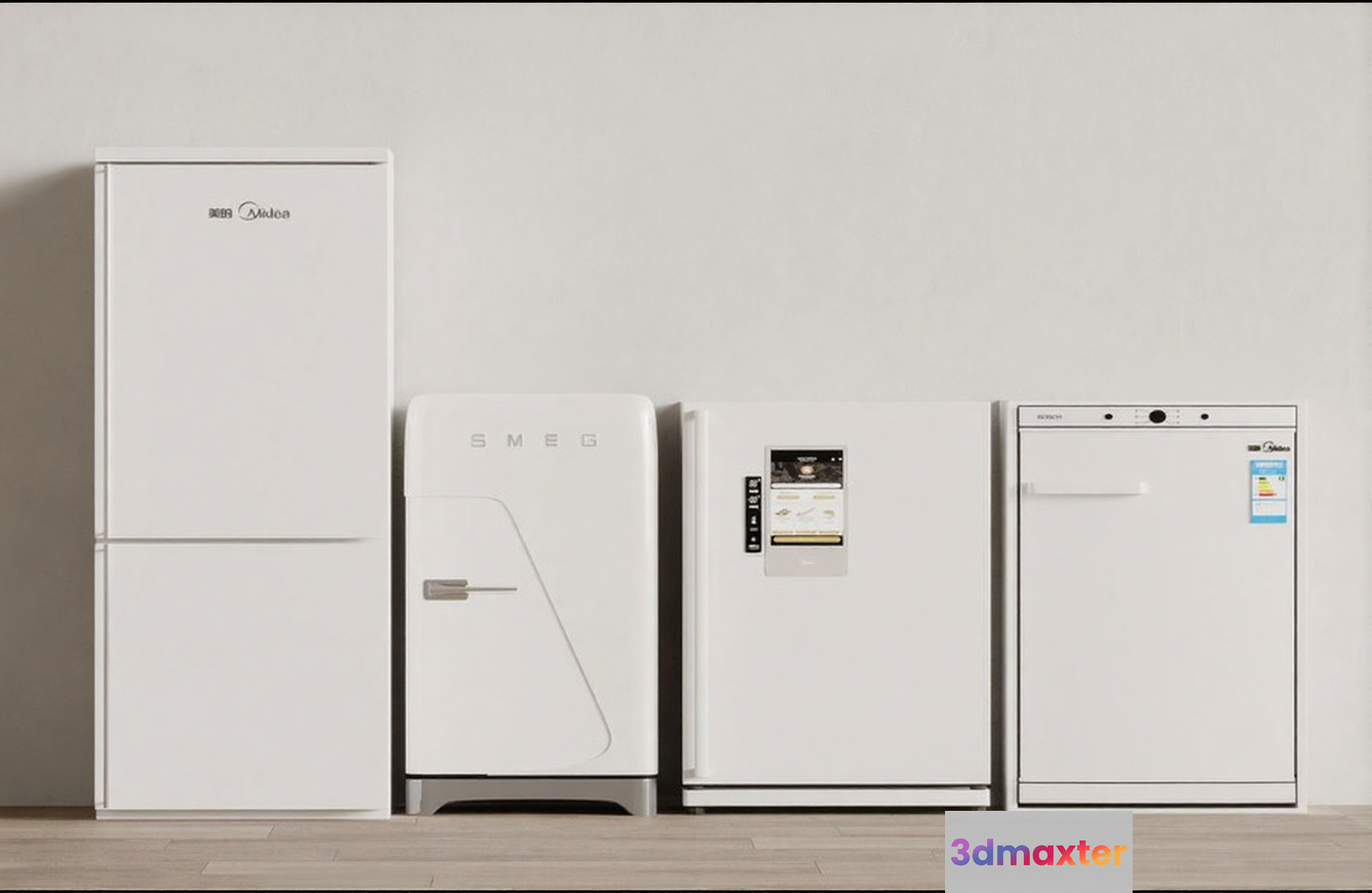 White Appliances 3D Model - 14890 - VRAY Render