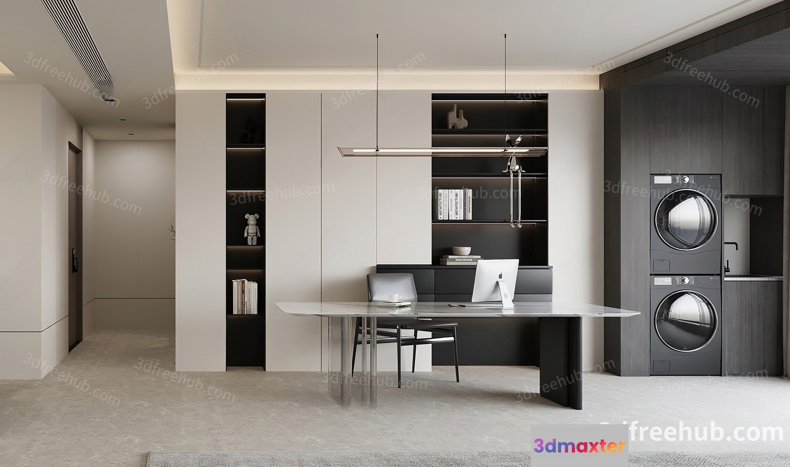 Modern Home Office 3D Model - 23554 - VRAY Render