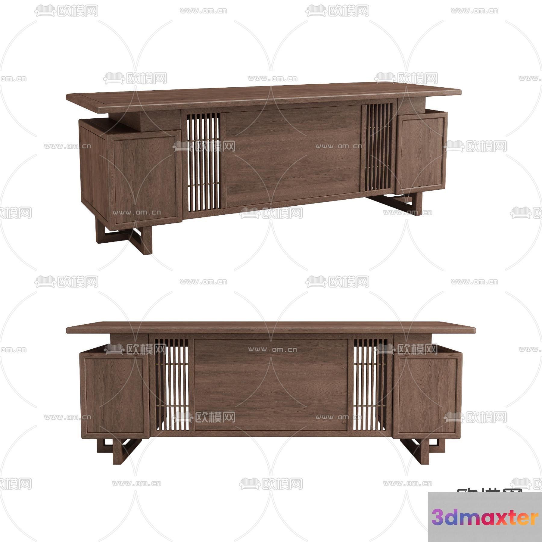 A Wooden Sideboard 3D Model - 8120 - VRAY Render