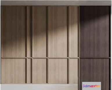 Modern Wooden Paneling 3D Model - 16127 - VRAY Render