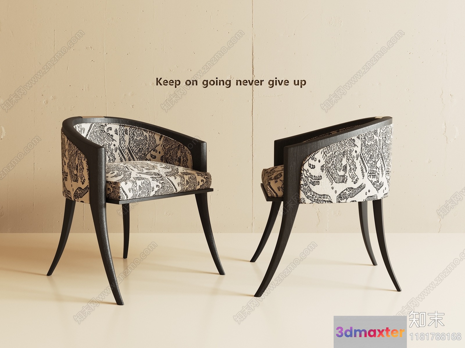 Black And White Chairs 3D Model - 908 - VRAY Render