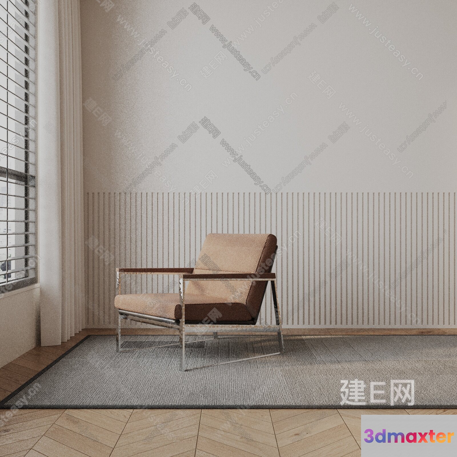 Modern Living Room 3D Model - 10356 - VRAY Render