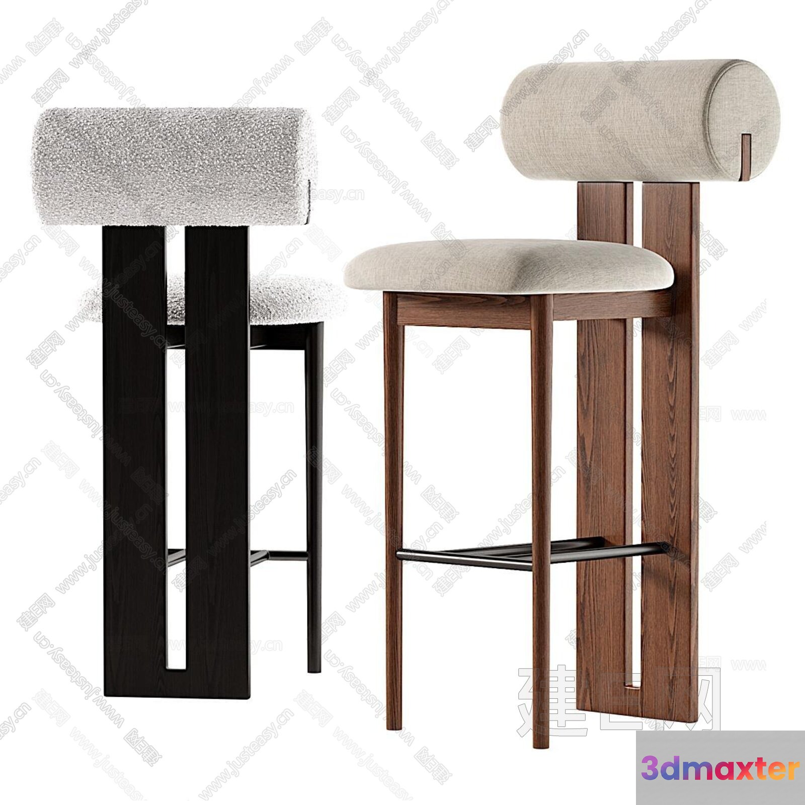 Modern Bar Stools 3D Model - 18129 - VRAY Render